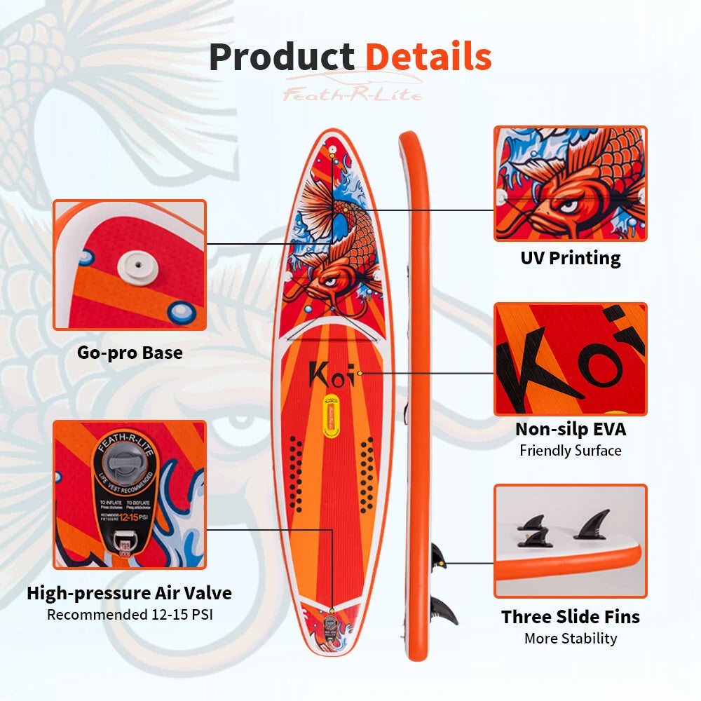 Φουσκωτό paddleboard FunWater CRUISE Paddle Board SUP RED