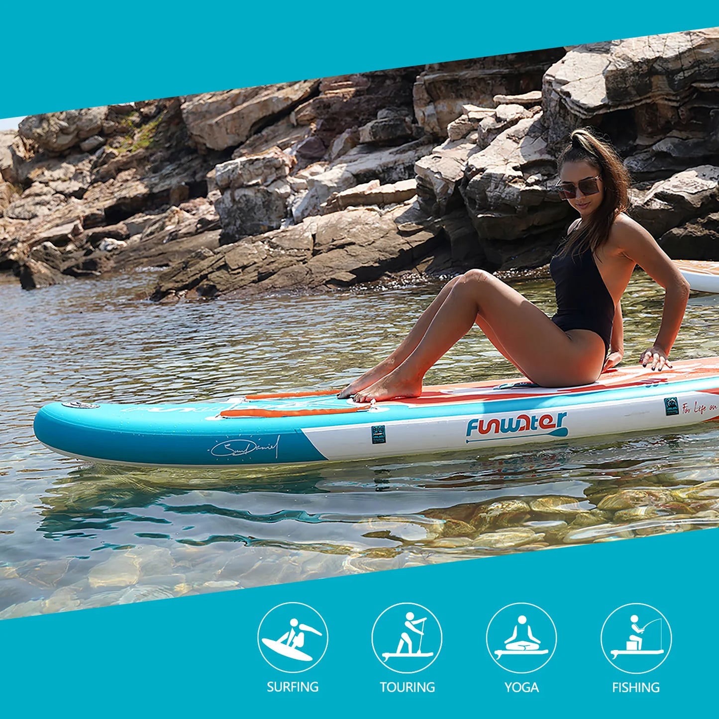 Φουσκωτό paddleboard FunWater CRUISE Paddle Board SUP RED