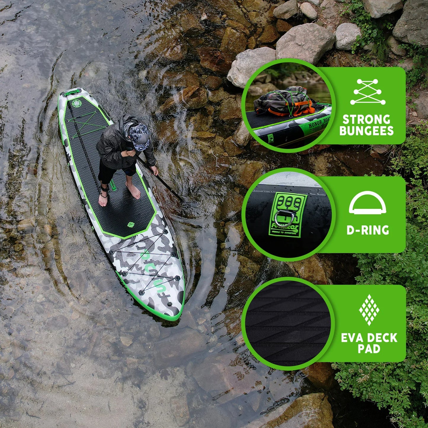 Φουσκωτό paddleboard FunWater CRUISE Paddle Board SUP RED