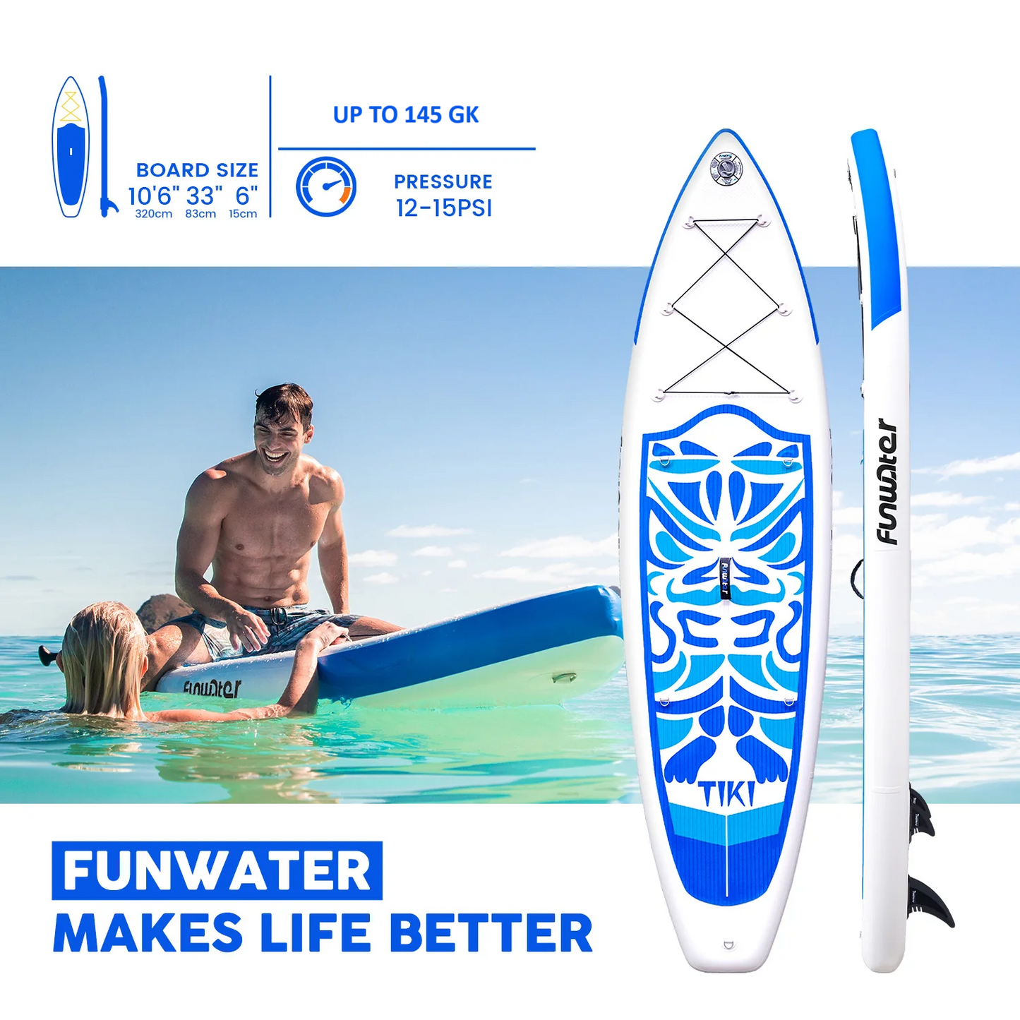 Φουσκωτό paddleboard FunWater TIKI Paddle Board SUP