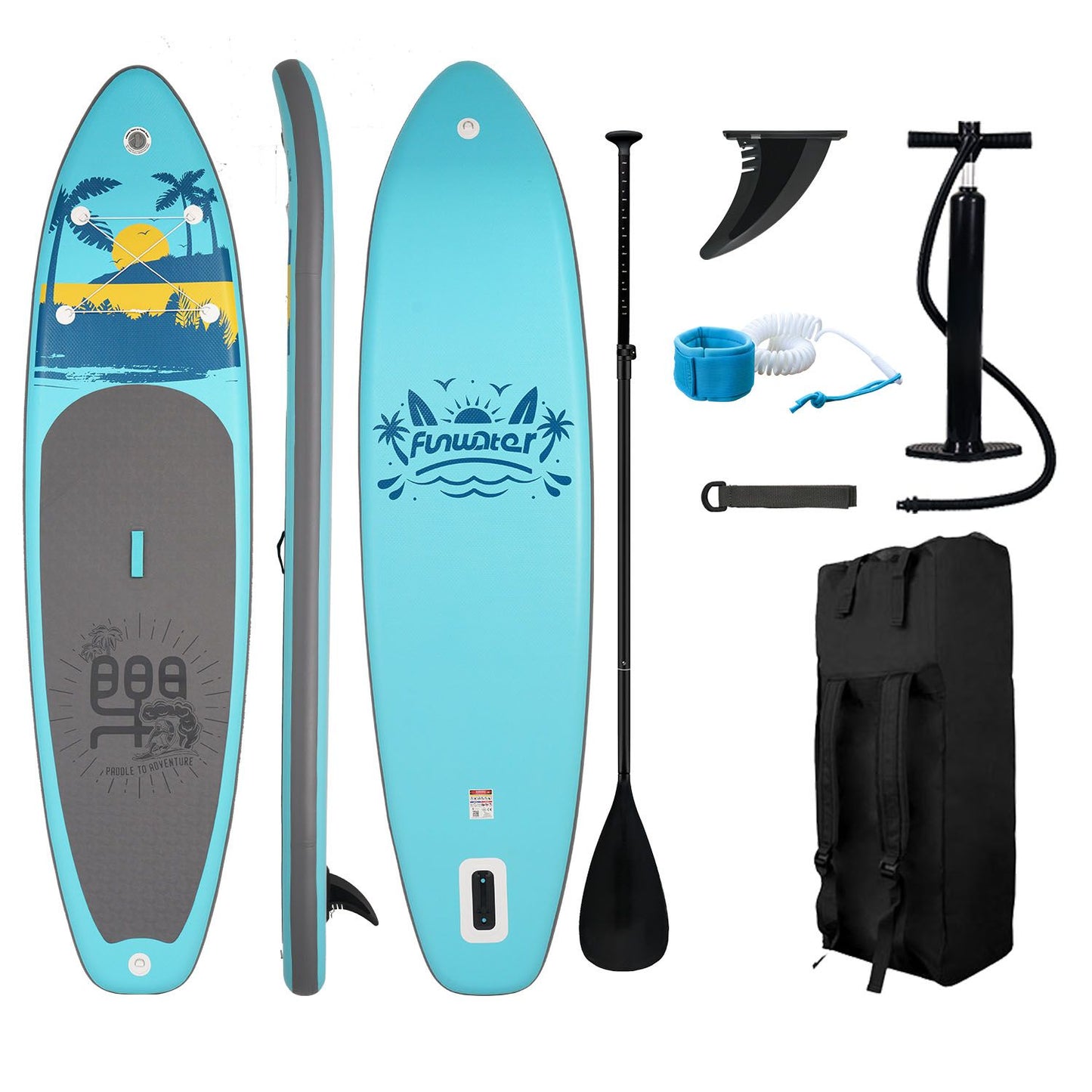FunWater PALM 11' Φουσκωτό SUP Board – Σετ Paddle Board με Αξεσουάρ