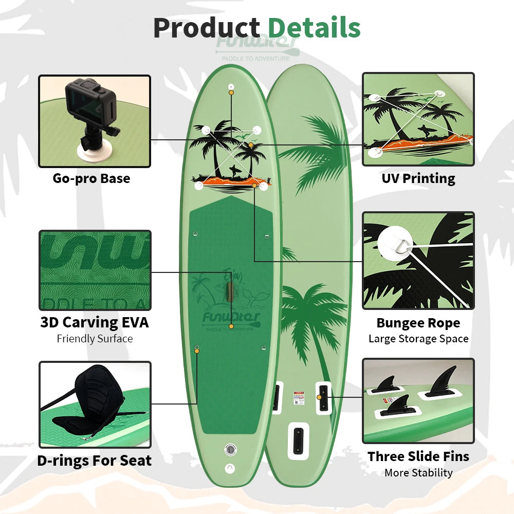 FunWater LAGOON 11' Φουσκωτό SUP Kayak – Σετ Paddle Board με Κάθισμα & Αξεσουάρ