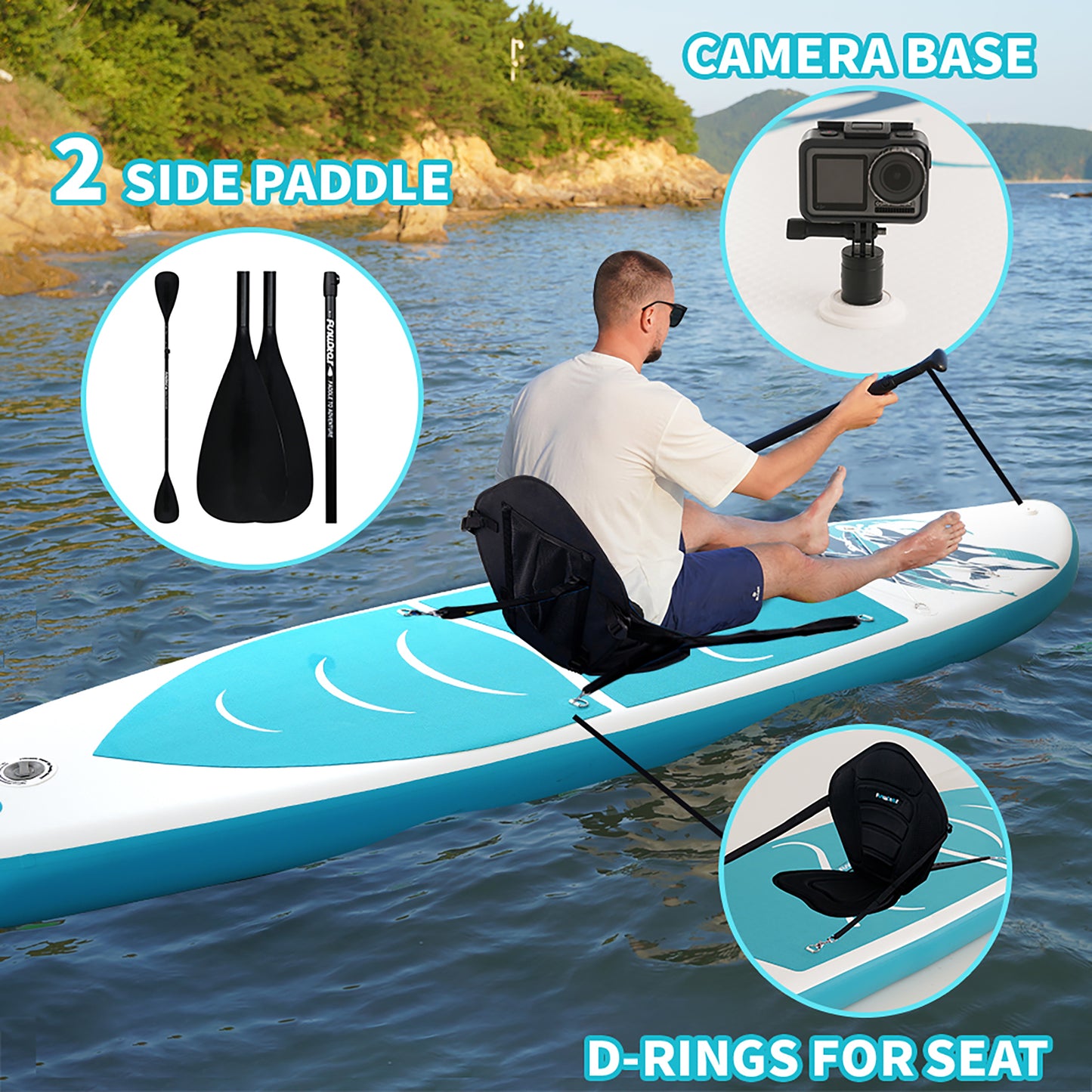 FunWater WHALE 11'6'' Φουσκωτό SUP Kayak