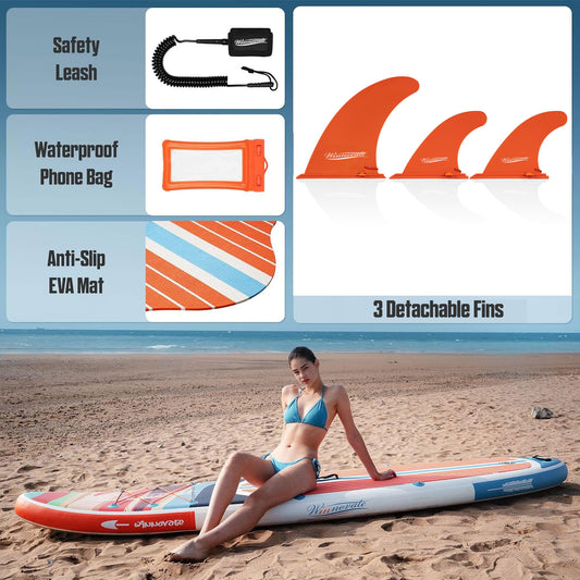 CALIFORNIA 11' Φουσκωτό SUP Board - Σετ Paddle Board με Αξεσουάρ