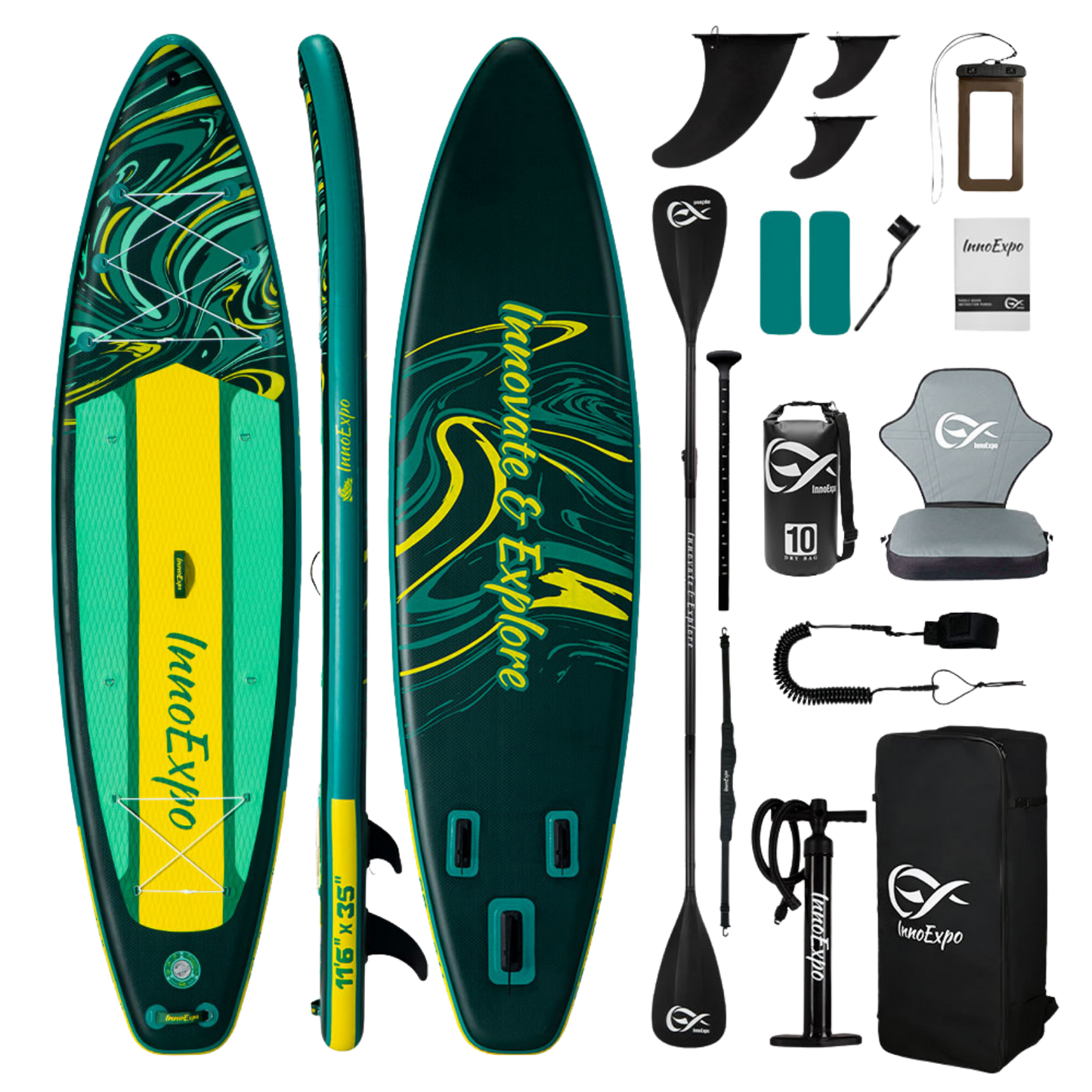 Φουσκωτό SUP Kayak Glide 11'6'' 350 εκ. – Premium Σετ με Φουσκωτό Κάθισμα Kayak