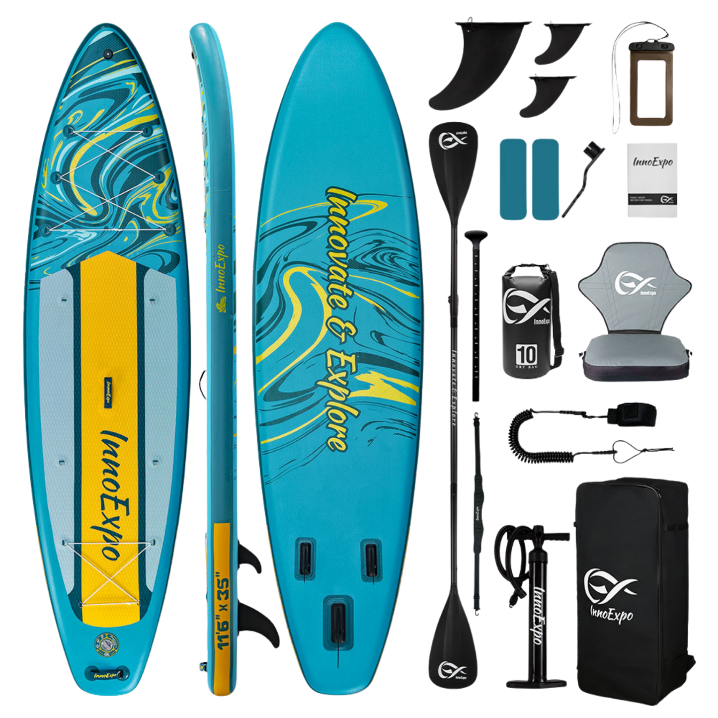 Φουσκωτό SUP Kayak Glide 11'6'' 350 εκ. – Premium Σετ με Φουσκωτό Κάθισμα Kayak