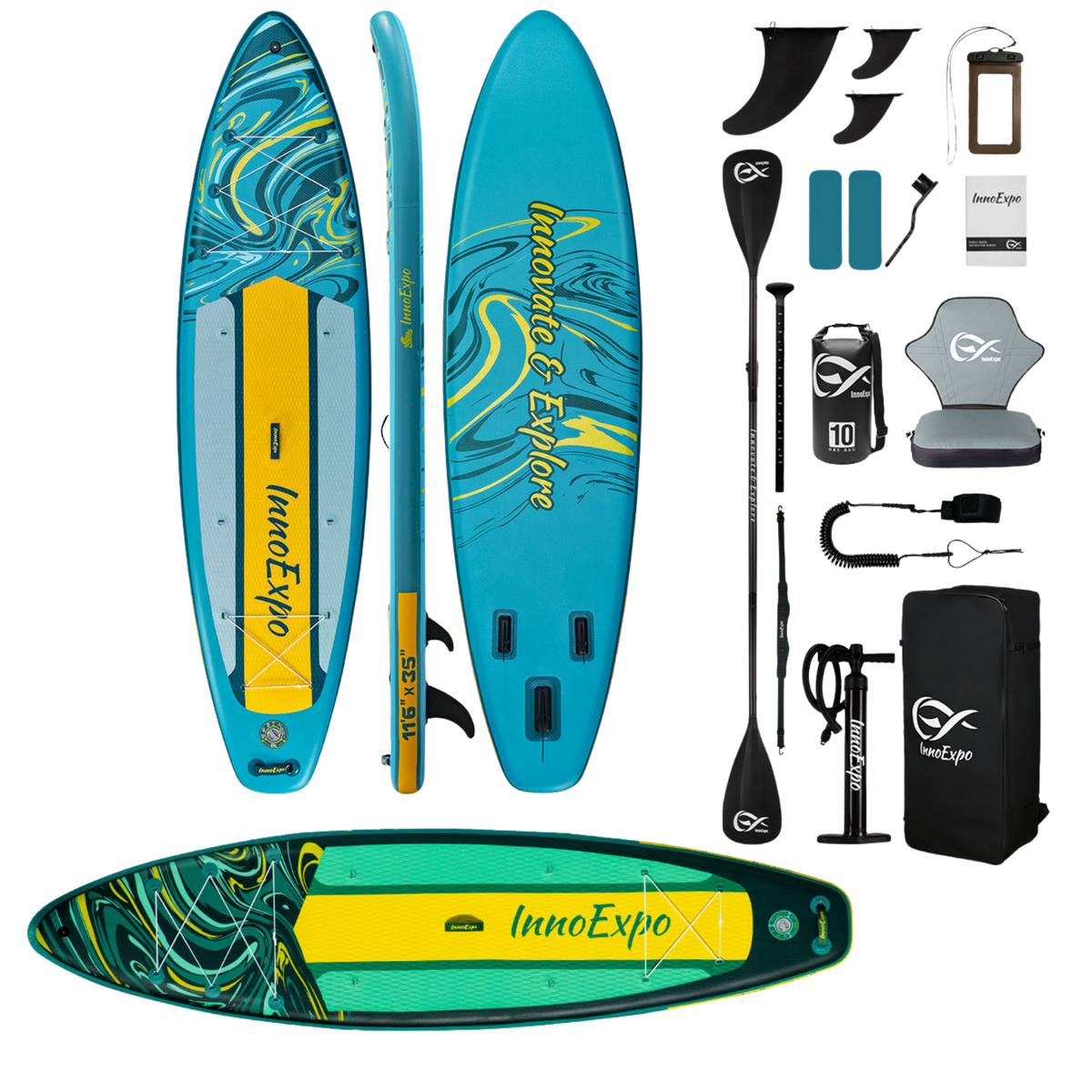 Φουσκωτό SUP Kayak Glide 11'6'' 350 εκ. – Premium Σετ με Φουσκωτό Κάθισμα Kayak